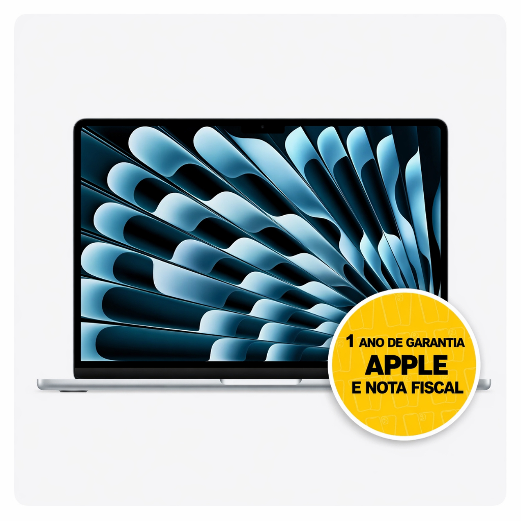 NOVO MACBOOK AIR M4 13,6 POLEGADAS SSD 256GB OU 512GB COM 16GB RAM LACRADO 1 ANO DE GARANTIA APPLE