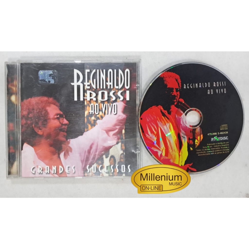 CD Reginaldo Rossi  Ao Vivo (Grandes Sucessos) 1998 Original Gravadora Colecionador Ótimo Estado