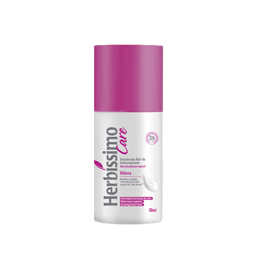 Desodorante Roll-On Antitranspirante Herbíssimo Care Hibisco 50ml
