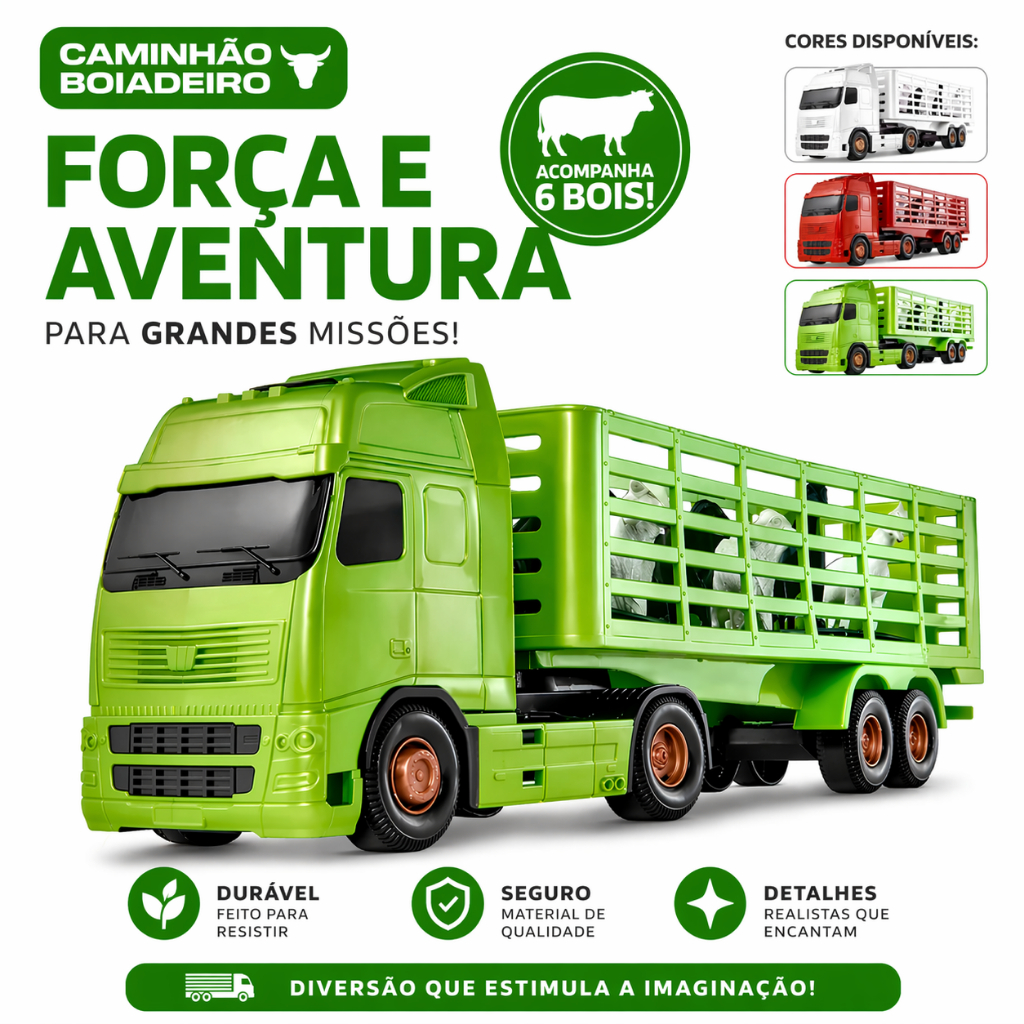 Brinquedo Para Criança Caminhão Voyager Boiadeiro Cavalo Brinquedos Carrinhos Carinho Com Bois E Cavalos De Criança kids