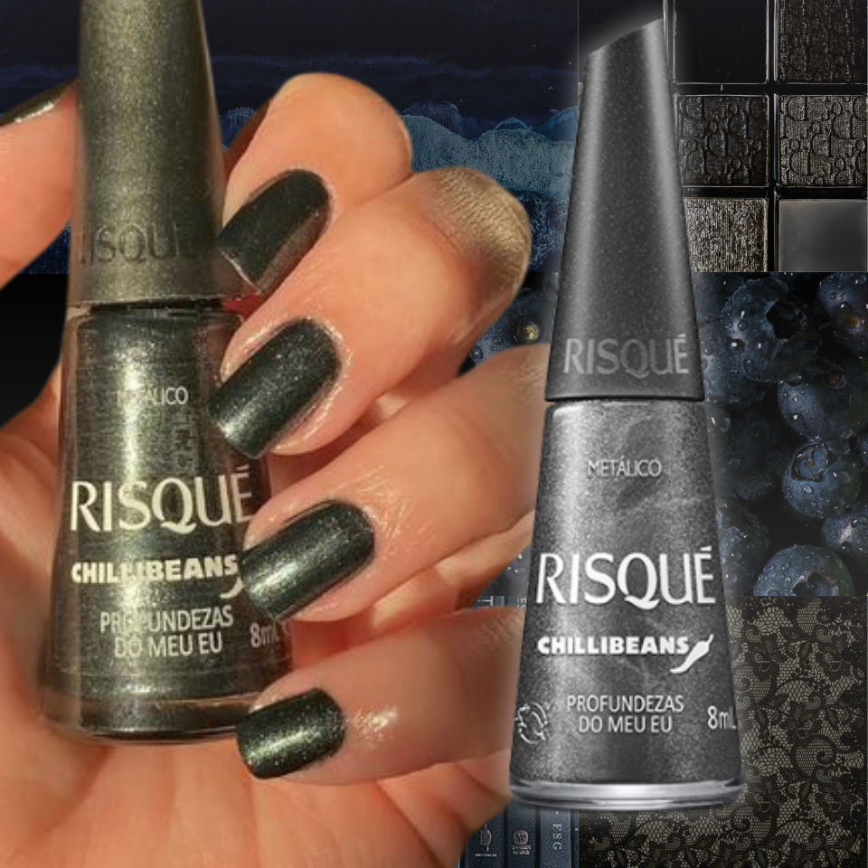 Esmalte Risqué Profundezas do Meu Eu – Brilho Metálico Intenso