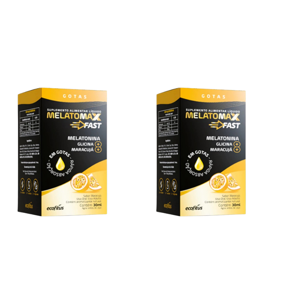 Suplemento Melatonina + glicina Melatomax Fast 30 ml Maracujá - Ecofitus