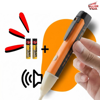 Caneta Detector de Tensão Sem Contato Alarme Sonoro e LED (Dual Alert) para Eletricista