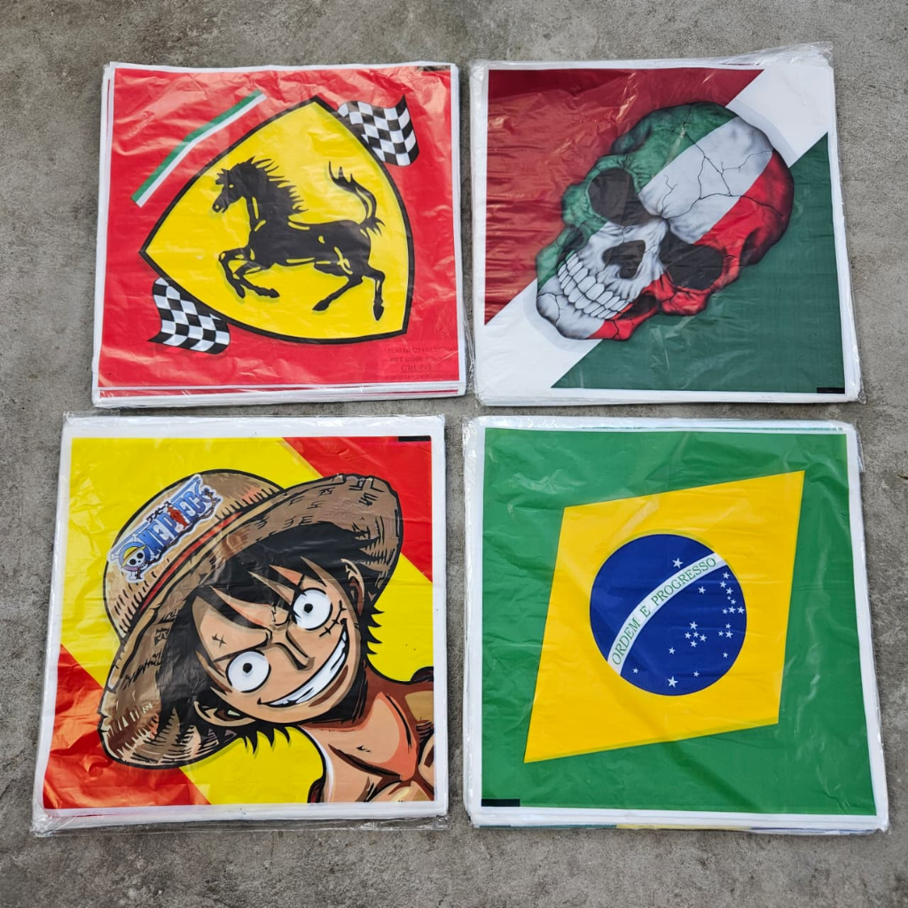 Kit Flechinha 38x38 até 100 unidades Faça Você Mesmo Pipa Raia Peixinho Fibra Bambu Plástico
