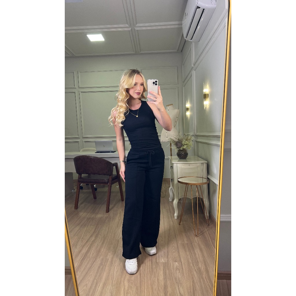 Regata Feminina Canelada Premium Gola Redonda Slim Verão Elegante Frete Grátis Básica Lisa Casual em Oferta na Shopee