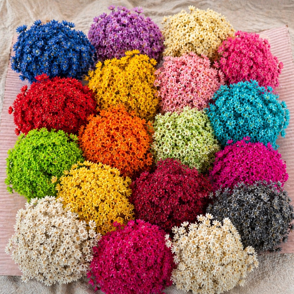 Flores Sempre Vivas Luxo Elegancia Varias Cores , kit com 1.200/600/300/150 Flores Selecionadas