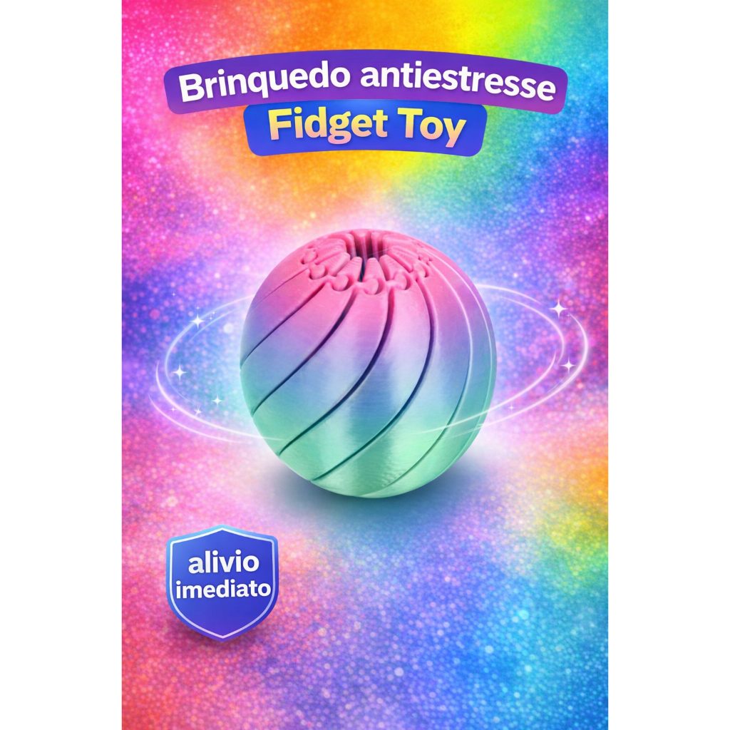 Bola Anti Ansiedade Sensorial – Fidget Relaxante para Foco e Estresse Zen Ball