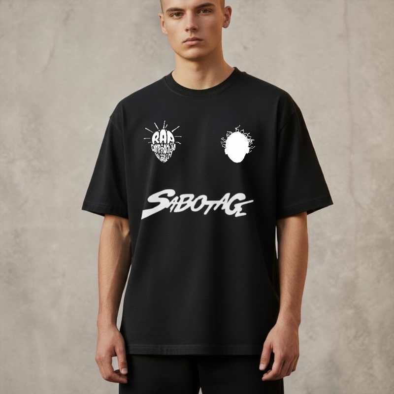 Camiseta Sabotage Dry Fit Rap e Compromisso Hip Hop Streetwear Gola Redonda Unissex Algodão Envio Imediato