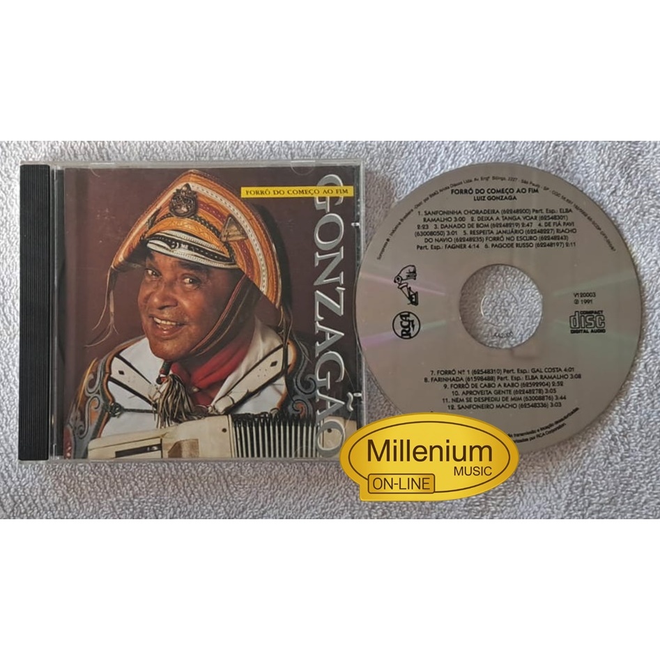 CD Luiz Gonzaga  Forró Do Começo Ao Fim 1991 Oroginal Gravadora Colecionador Ótimo Estado