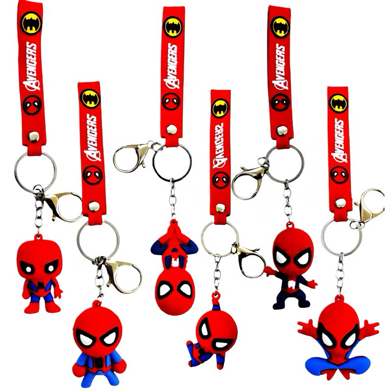 Lembranças/Keychains/Cartoon Marvel Super Epoxy Spider-Man Chaveiro silicone pvc Jóias Pequeno Presente