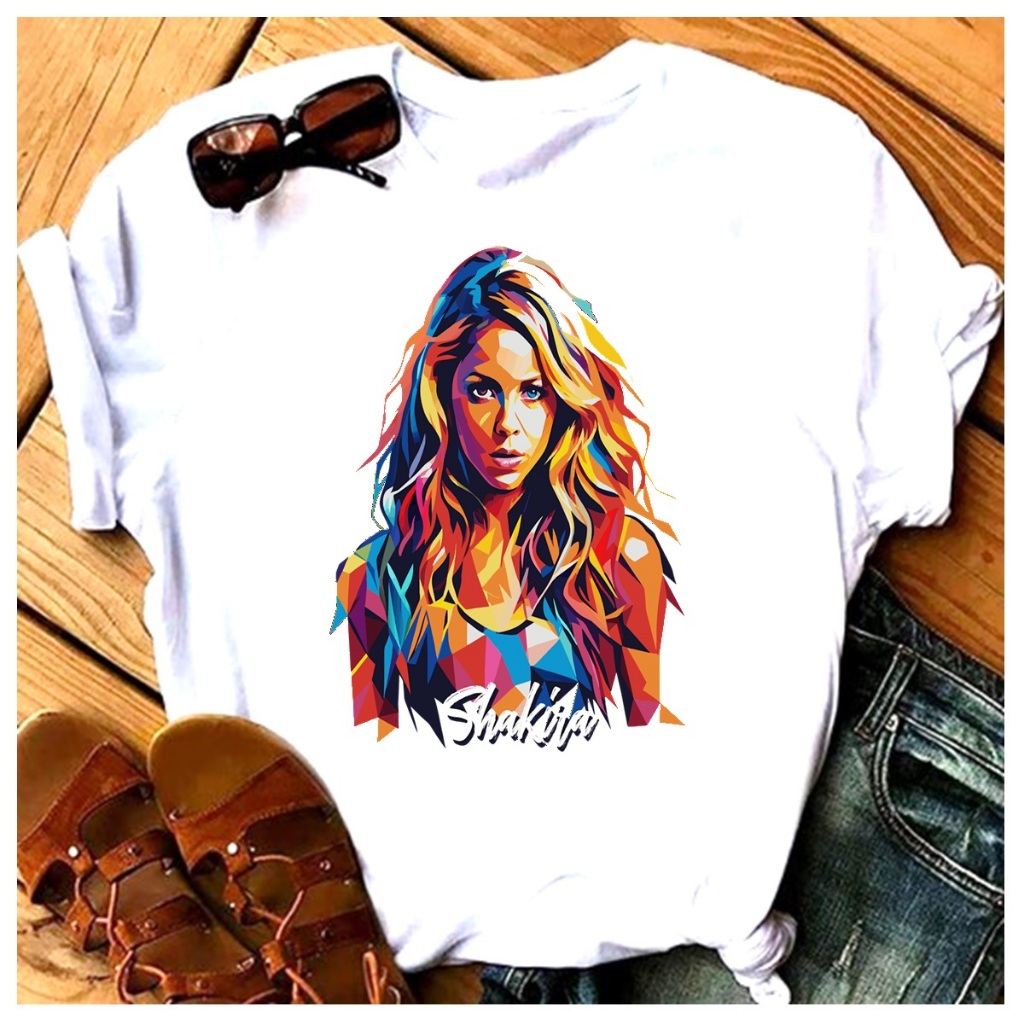 Camiseta Shakira Adulto Unissex Blusa Fã Clube Shakira Loba Shakira do P ao XG Show Shakira Diva Latina Promoção