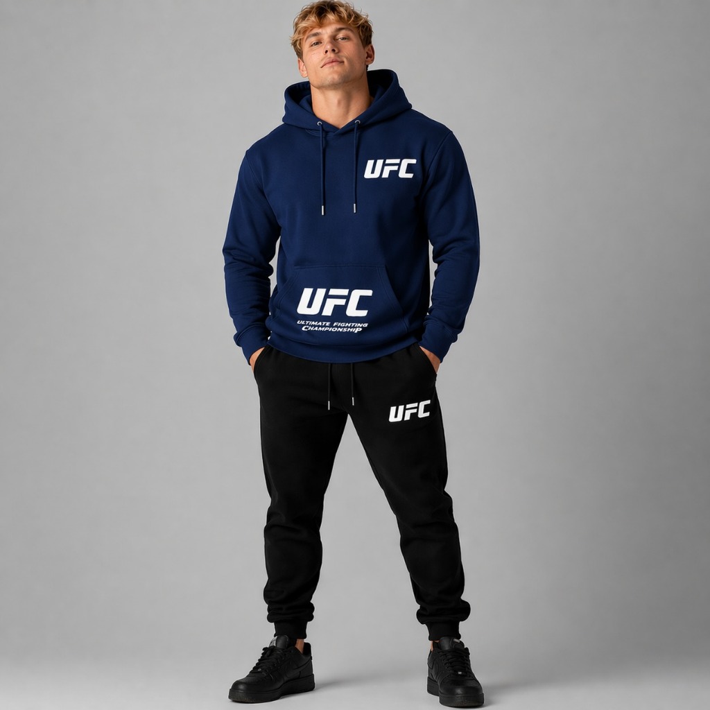 Conjunto Moletom Unissex com Estampa Modelo: "UFC" - Lançamento de Inverno 2026