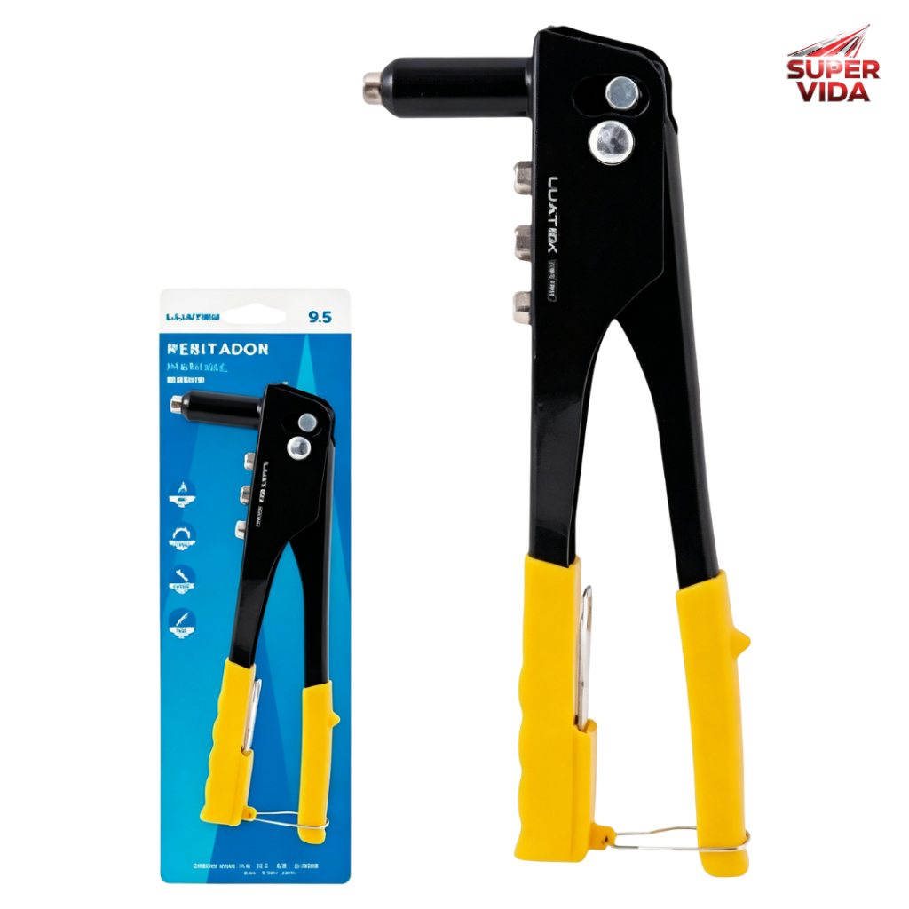 Rebitadeira Manual Profissional Alicate Rebitador Luatek 9,5 Polegadas com Kit de Rebites Inclusos