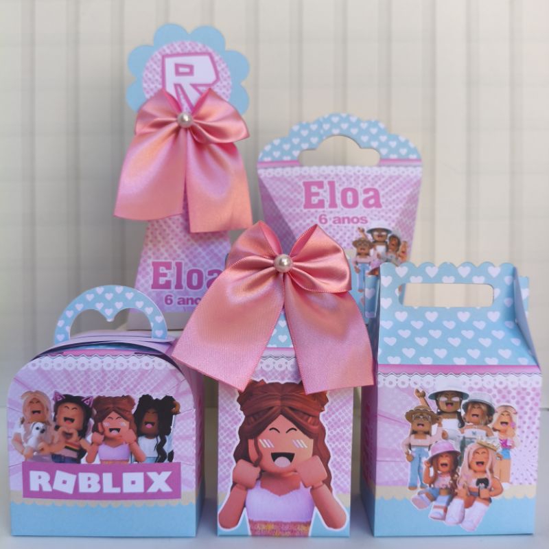 Kit Festa Personalizados Tema Roblox Caixinhas Personalizadas para Aniversário