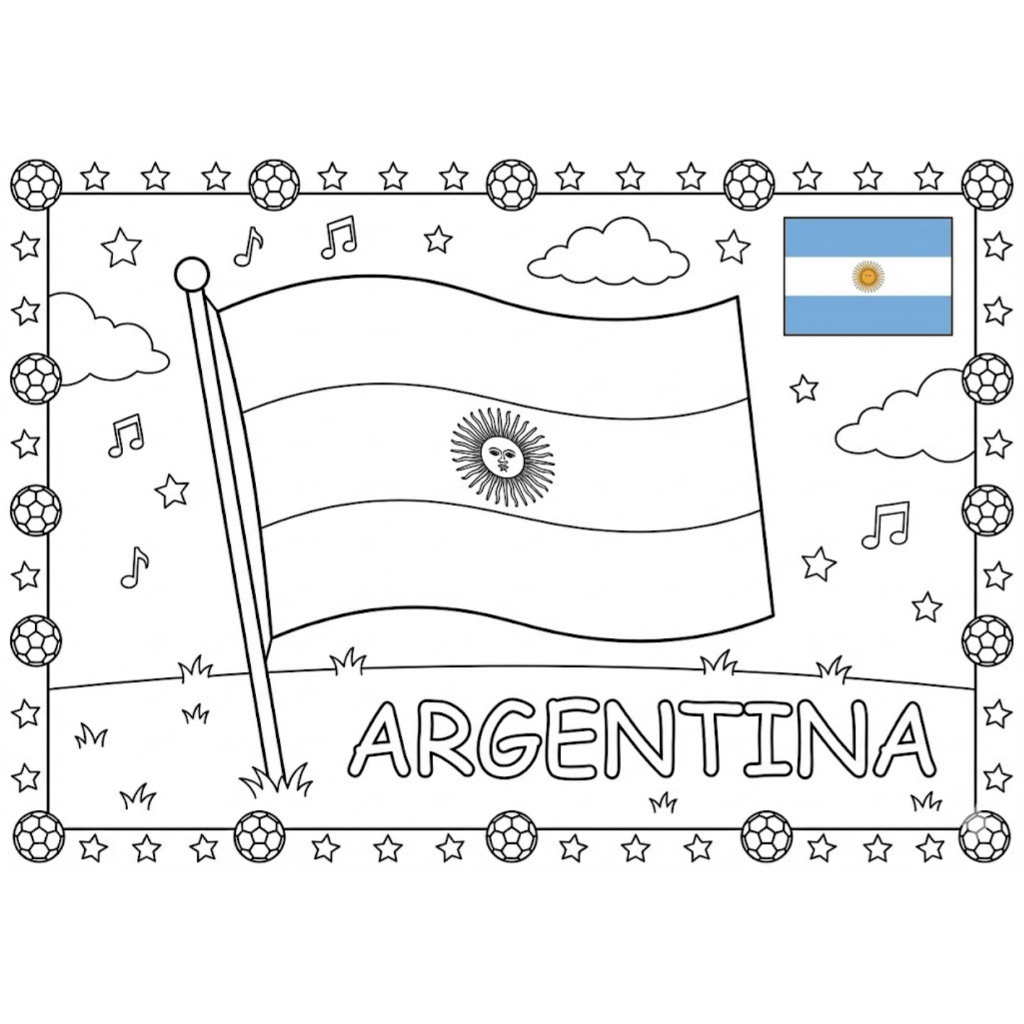 Kit 42 Atividades Bandeiras dos Países para Colorir | Educativo Infantil | Copa do Mundo A4/A5 — imagem 2 de 2