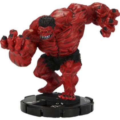 Coleção Wizkids Miniatura Hulk Vermelho #050 Heroclix (Web of Spider-Man) com carta