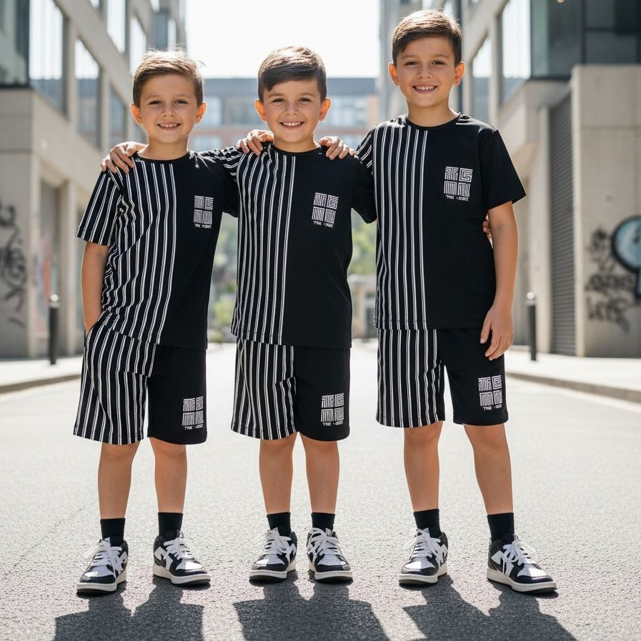 Conjunto Infantil Masculino Verão Camisa + Bermuda Menino Roupa Infantil 2 a 14 Anos