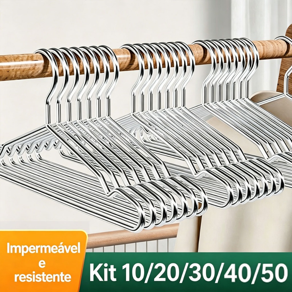 10/20/30 Cabides Aço Inoxidável Resistente à Prova De Ferrugem Armazenamento De Roupas De Alta Qualidade