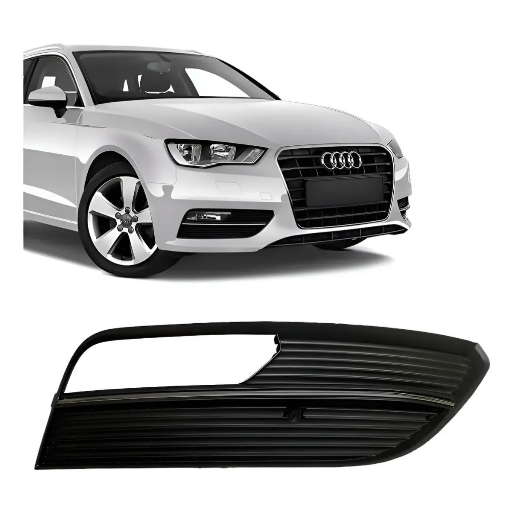 Grade Tela Moldura Farol Milha Audi A3 2013 2014 2015 2016 Direito Passageiro 8V3807682A9B9