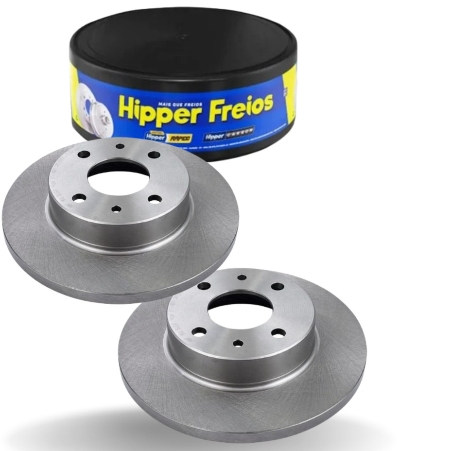 Par Disco Freio Dianteiro Uno Mille 1990 ate 2013 SÓLIDO Hipper Freios