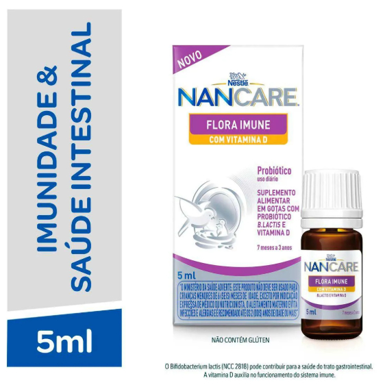 Probiótico Nancare Flora Imune + Vitamina D 5ml