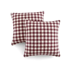 Kit Capas de Almofada sofá em Tecido Jacquard Estampado Xadrez Diversas Cores