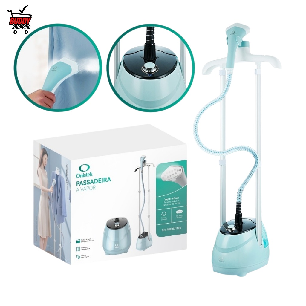 Passadeira a Vapor 10 Modos Tanque 1,8L Azul 110V/220V para Roupas Onistek ON-PR903