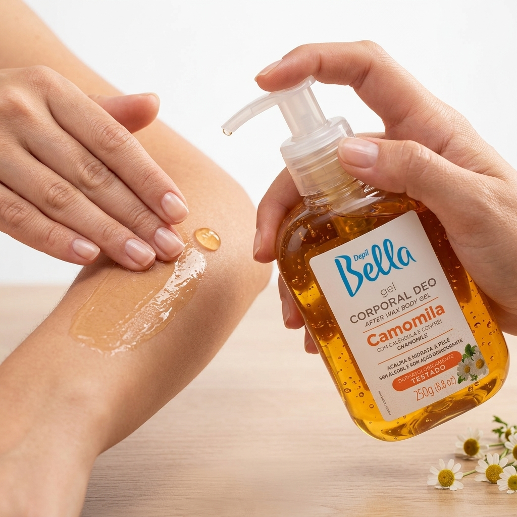 Gel Corporal Calmante Camomila Hidratante Pós Depilação Deo Depil Bella 250 g