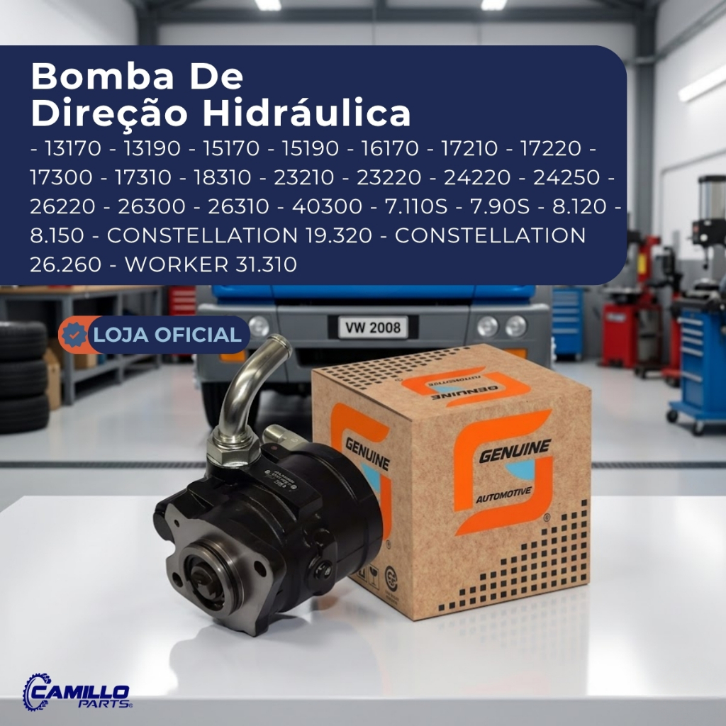 Bomba Direção Hidráulica Volkswagen 13170 15190 17220 24220 24250 26300 31310 1994 a 2012