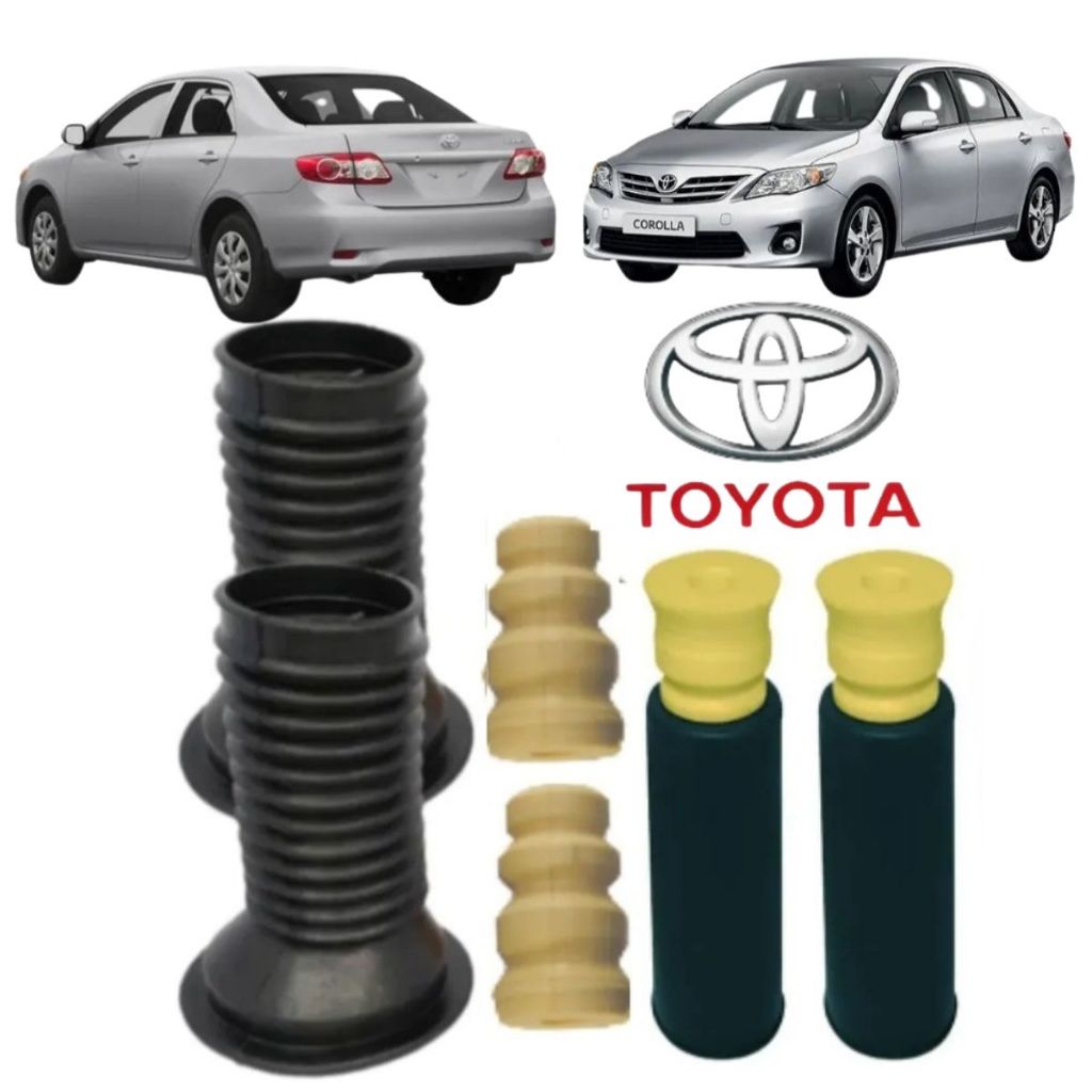 Kit Batente e Coifa Amortecedor Dianteiro e Traseiro Toyota Corolla 2002 a 2008 Filder 2005 a 2008