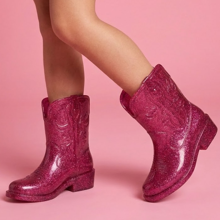 Bota Texana Infantil Menina Botinha Country Cano Alto Leve Confortável Rodeio