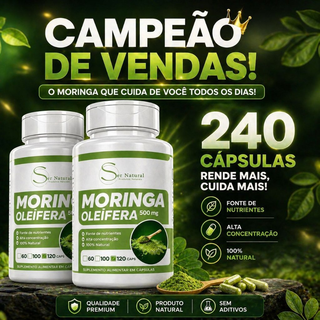 Suplemento Moringa Oleifera - 100% Natural