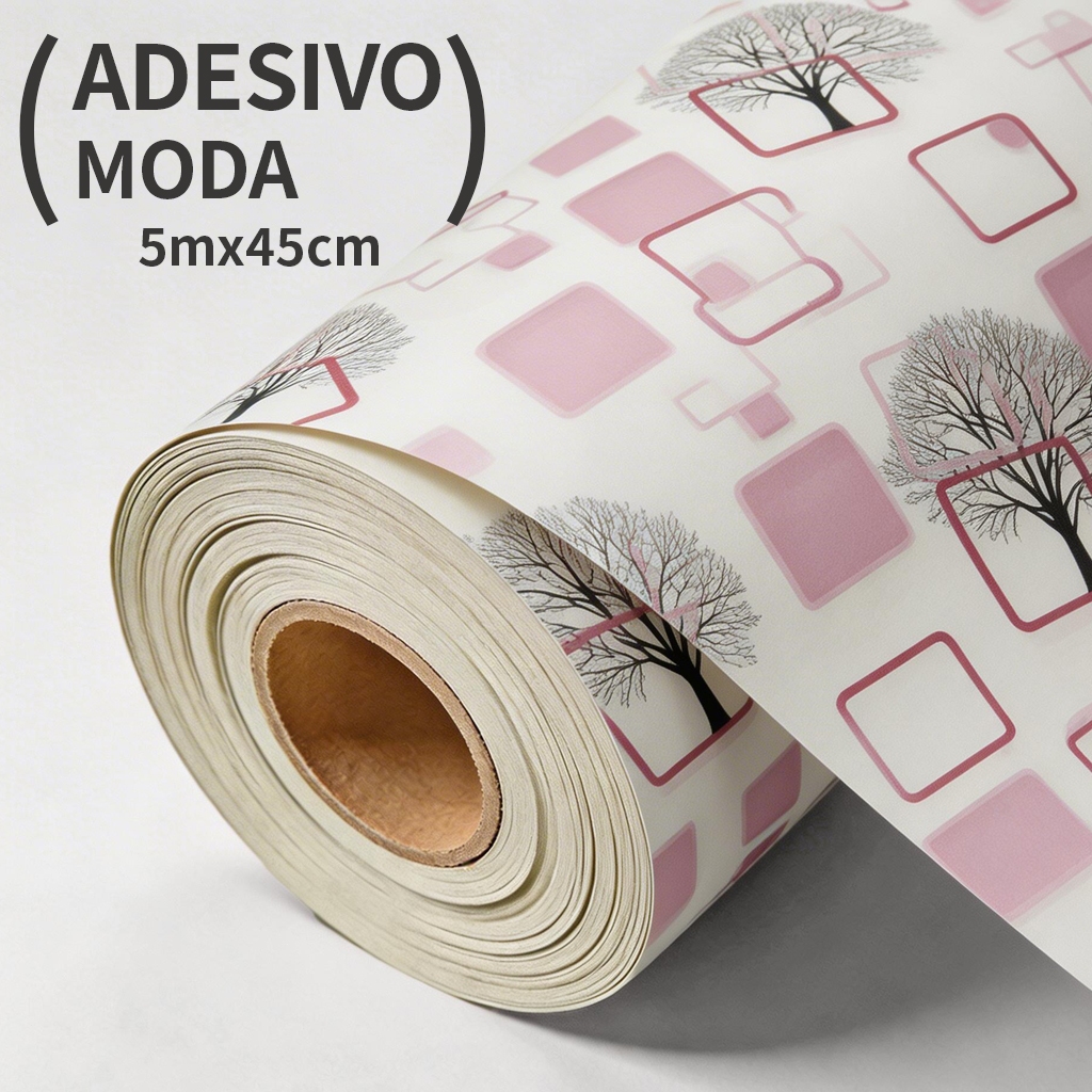 Adesivo 3D Árvore Rosa Estilo Luxuoso Autoadesivo Impermeável Removível para Sala Quarto Infantil Banheiro Móveis5M*45CM