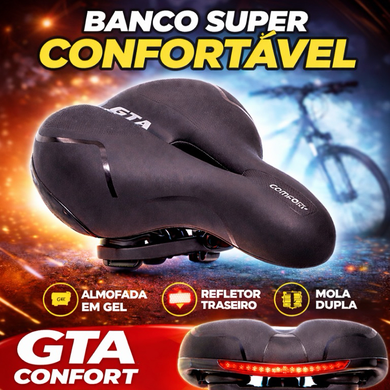 Selim Banco Gta Confort com Molas e Refletor