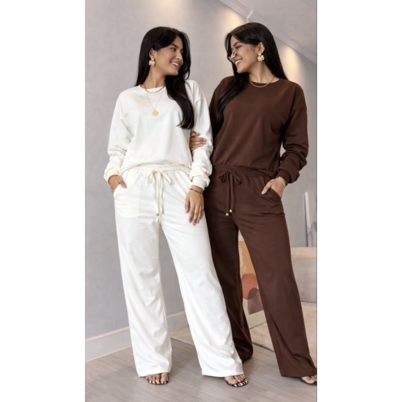 2 Conjuntos Moleton Feminino inverno super confortáveis