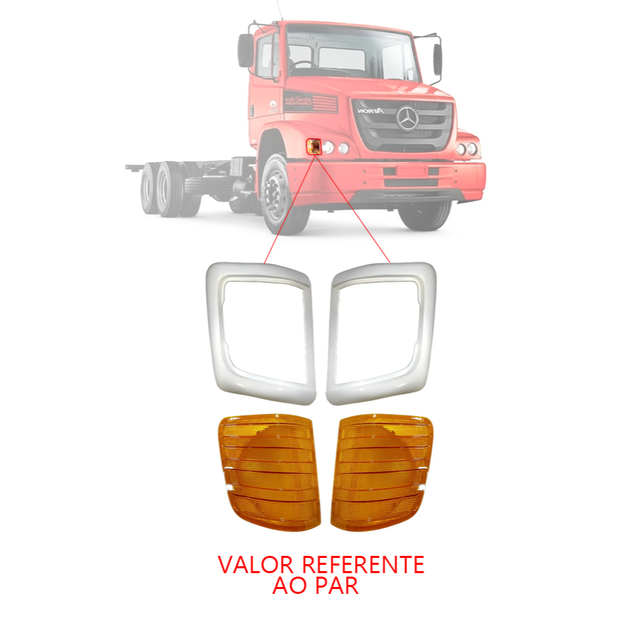 Kit Par Moldura E Lanterna Seta Mb 1620 1634 1938ls Am