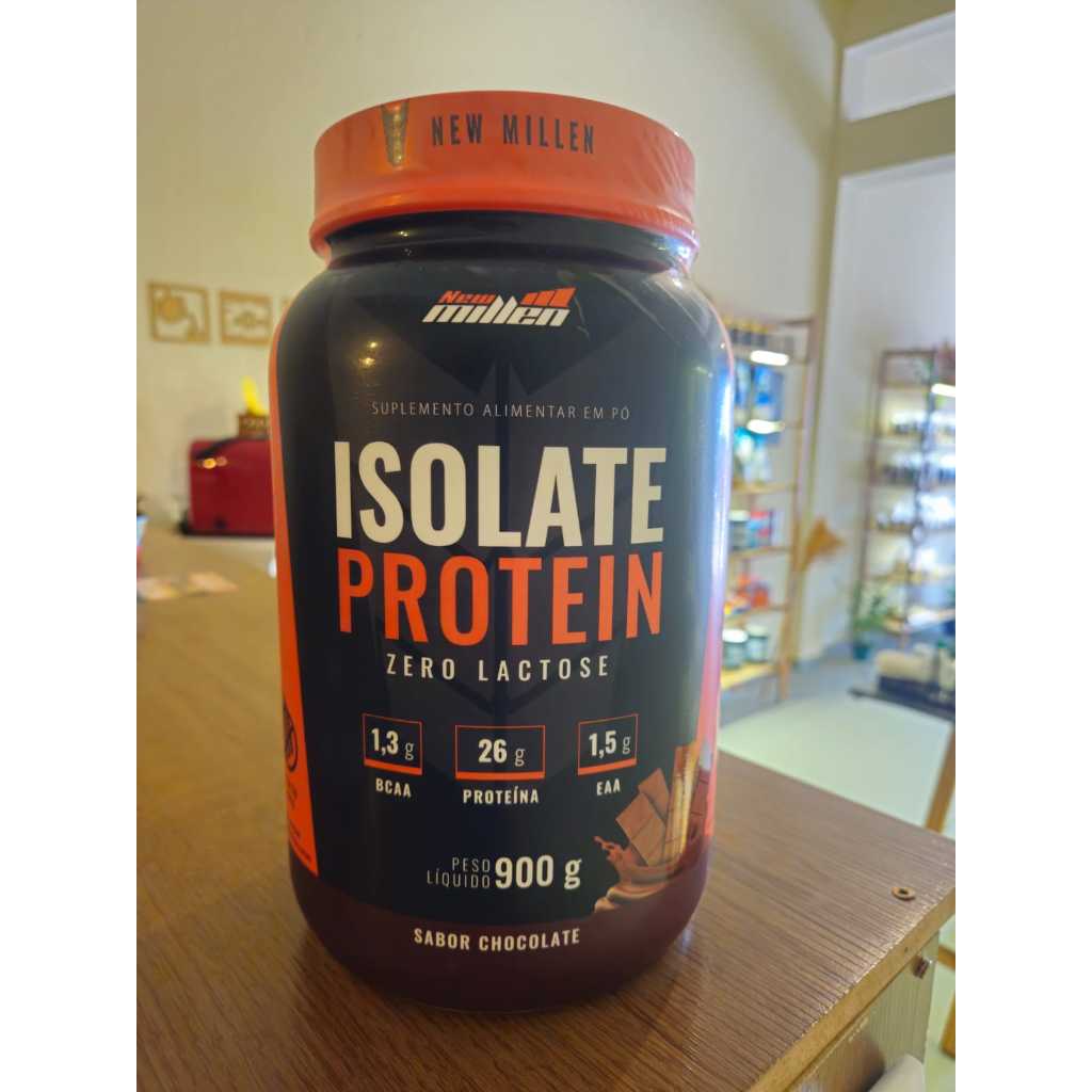 ISOLATE PROTEIN NEW MILLEN 900g Zero Lactose Sabor Chocolate | Whey Isolado Original