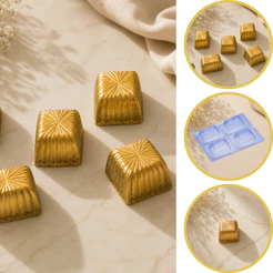 1~5 Forma SILICONE Para Chocolate Bolinho Retangular P78 PORTO (PROMOÇÃO PORTO) (CHOCO)