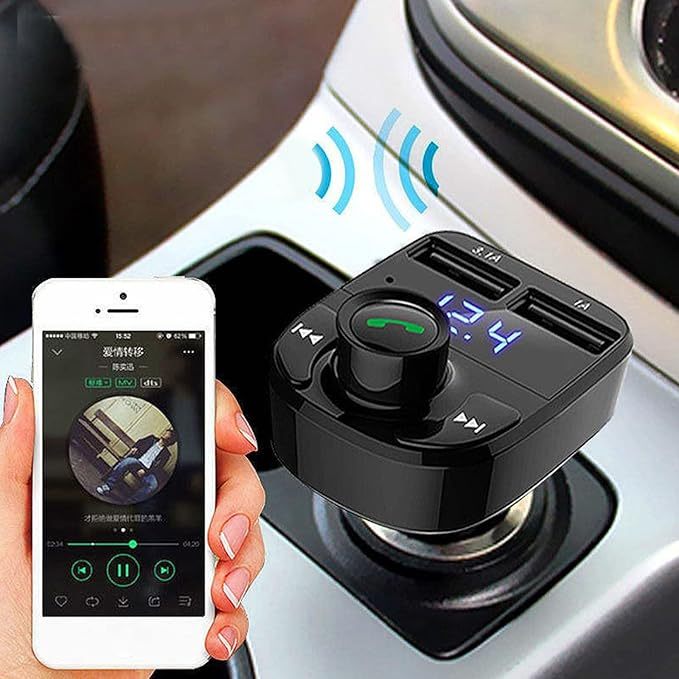 Transmissor FM Bluetooth Veicular X8 – Carregador USB e Som Automotivo em um Único Dispositivo