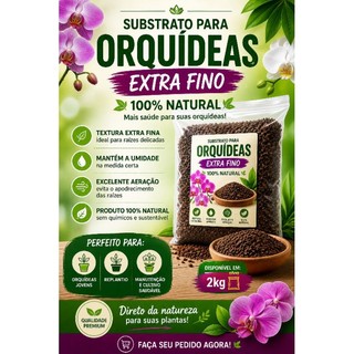 Substrato para orquídea extra fino 100%natural