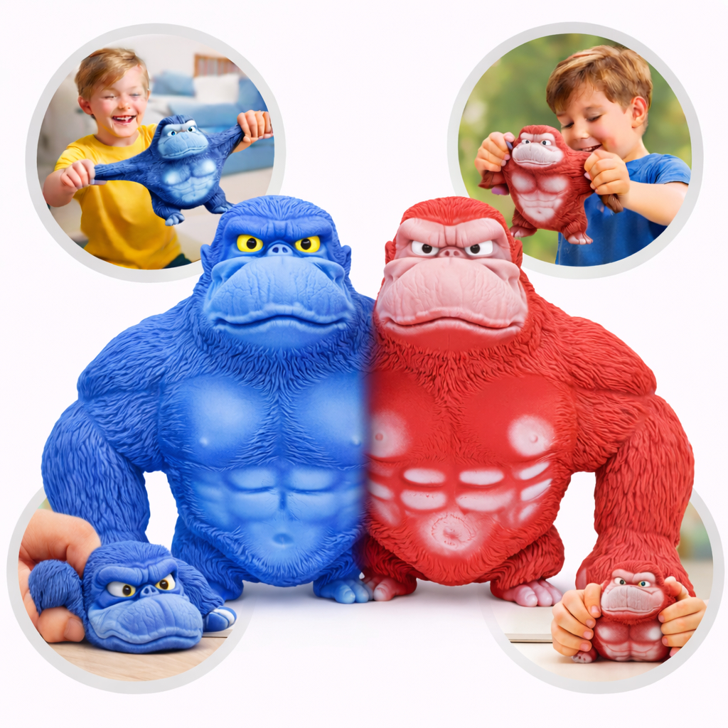 Macaco Brinquedo Gorila Para Autistas Estica Puxa Amassa Antistress Toys
