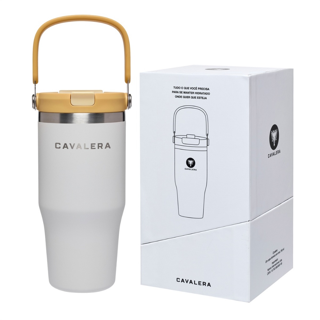 Garrafa Copo Térmico 750Ml Resistente Com Alça Cavalera