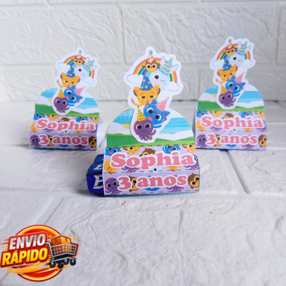 Porta Bis Duplo Bolofofos Personalizado| Lembrancinha| Festa Infantil/aniversário/mesversário