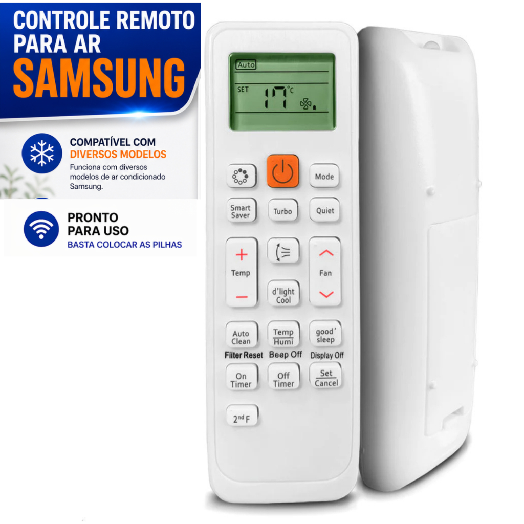 Controle Remoto Samsung para Ar Condicionado Split - Instalação Simples