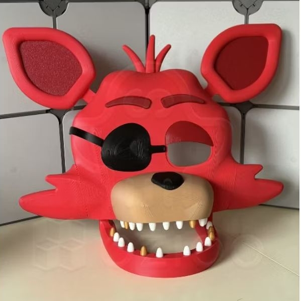 Kit Foxy Animatrônico - Máscara + Gancho Pirata | FNAF Impressão 3D