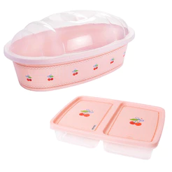 Porta pão rosa + porta presunto e queijo - Plasútil - NOVA COLEÇÂO