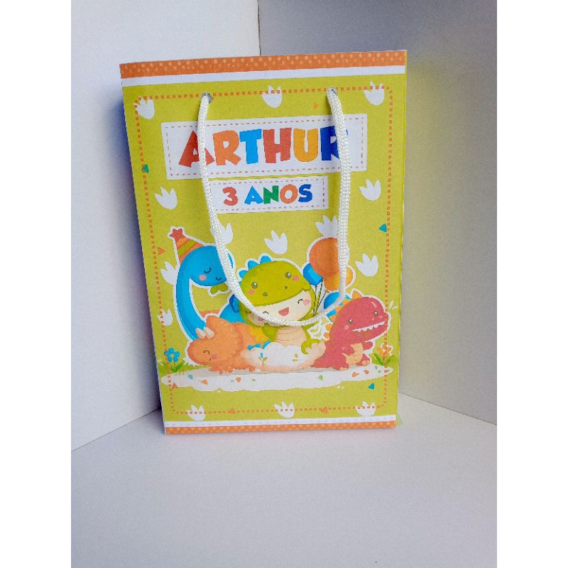 Sacolinha Personalizada Dino Baby | Dinossauro | Sacolinha | Lembrancinha | Mimos | Aniversário