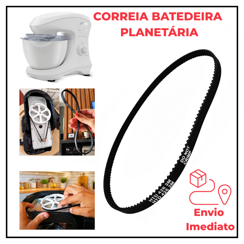 Correia Borracha Batedeira Planetária Arno Original