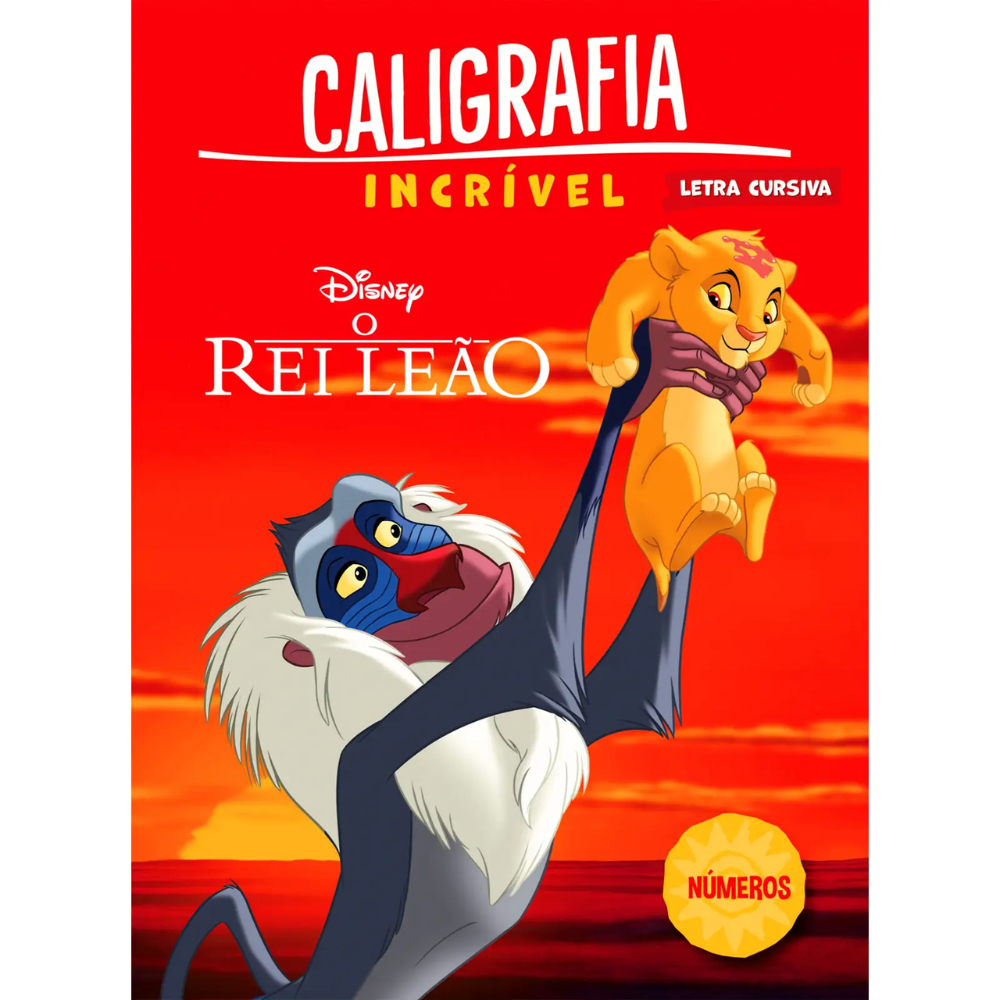 Livro de Atividades Caligrafia Incrível Disney O Rei Leão Números Cursiva
