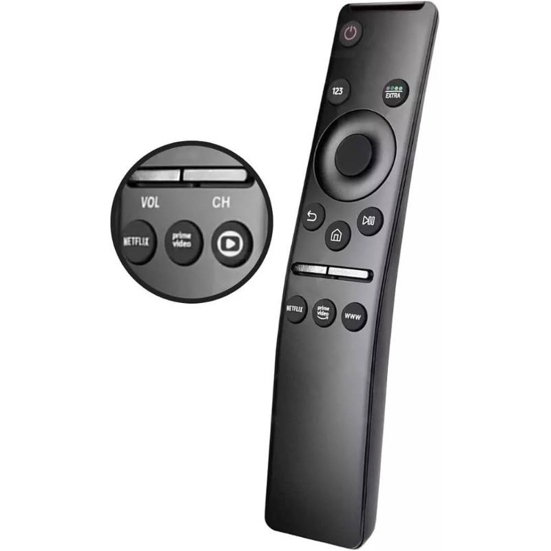 Controle Remoto Universal Samsung LED 4K - Compatível com Netflix, Prime Video, GloboPlay
